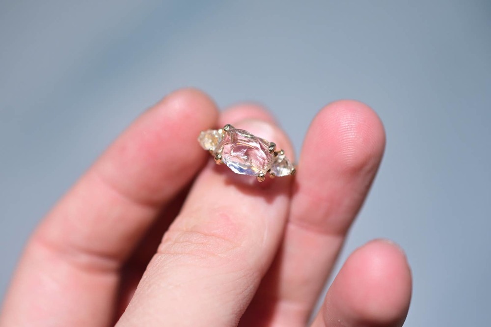 Crystal clear Lake County diamond ring size 5 6 7 8 9 10